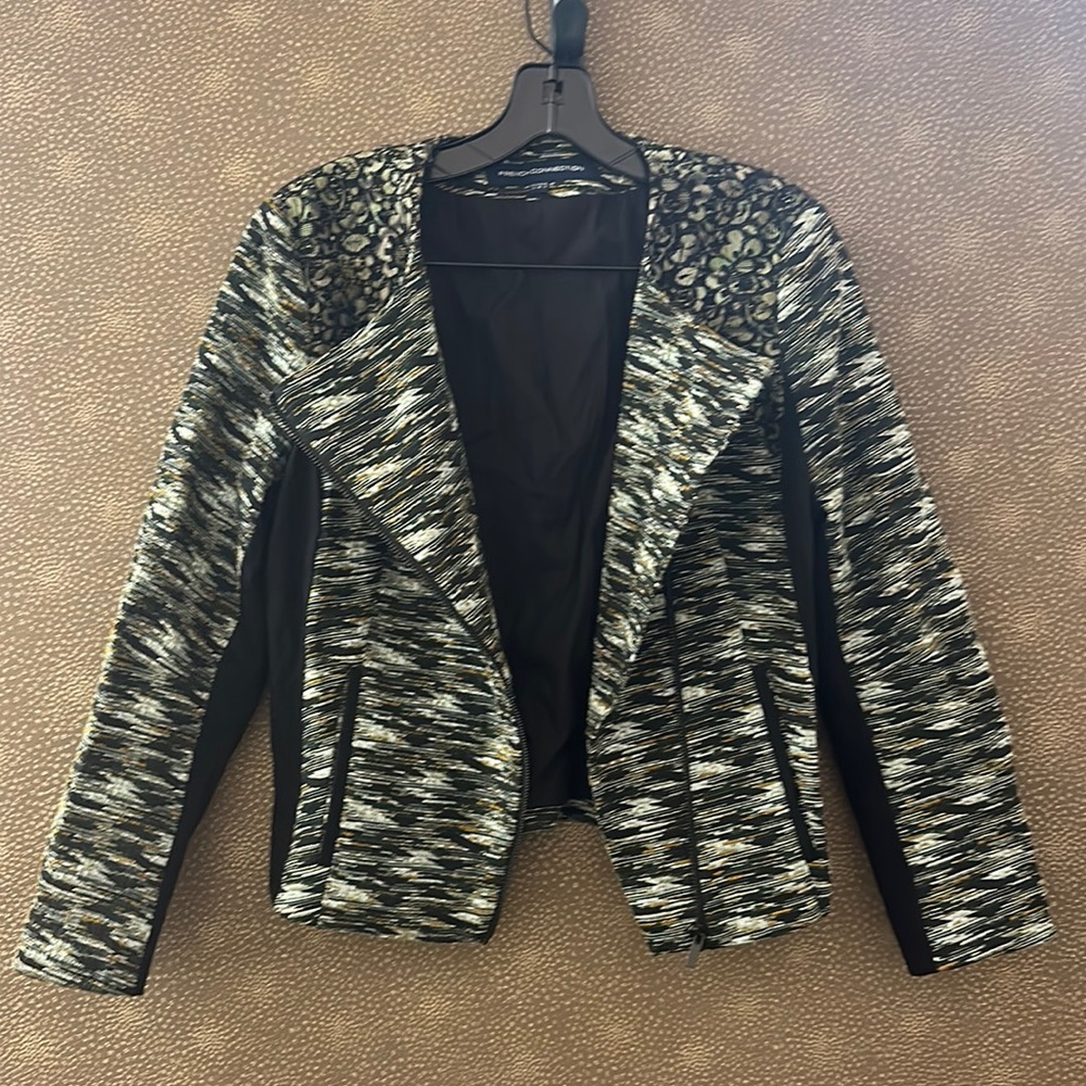 🔥🔥🔥French Connection Moto Jacket Size Medium - Picture 1 of 10
